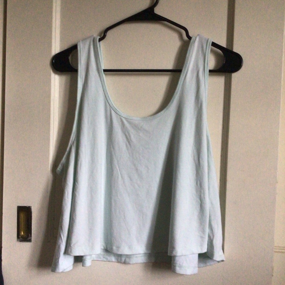 Fabletics Pale Sea Foam Green Scoop Neck Flow Tank